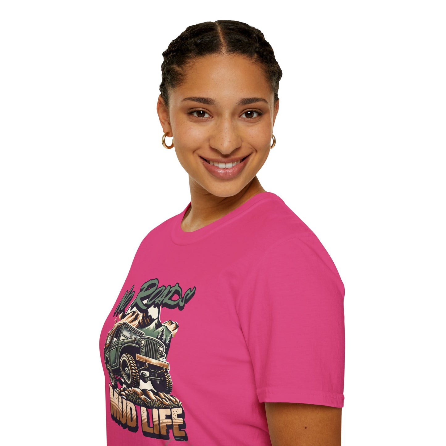 Mud Life Adventure Softstyle T-Shirt, Off-Roading Apparel, Outdoor Enthusiast Gift, Casual Wear, Adventure Loving Tee