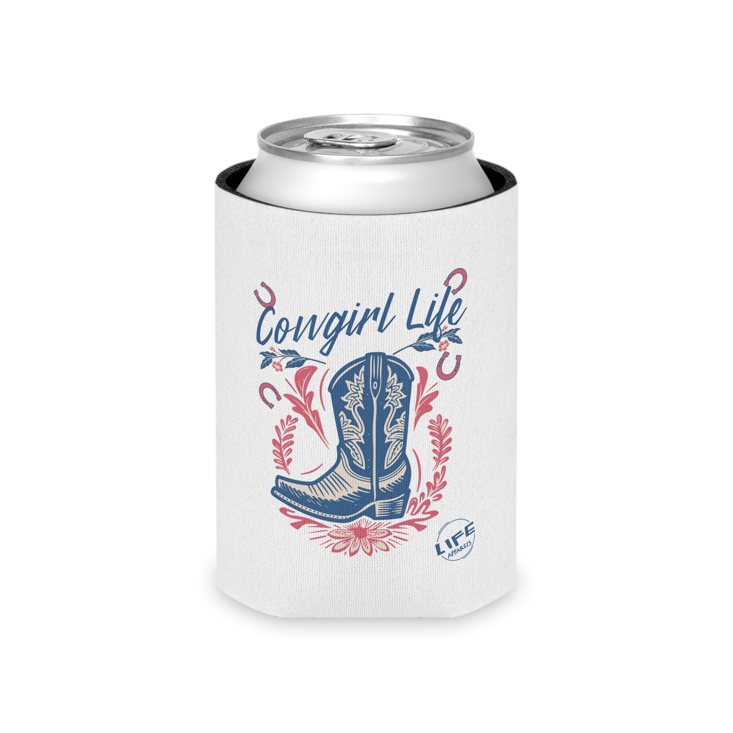 Cowgirl Life Can Cooler - Fun Summer Drink Holder, Western Style Beverage Insulator, Perfect for Parties, Outdoor Events, BBQs, and Gifts