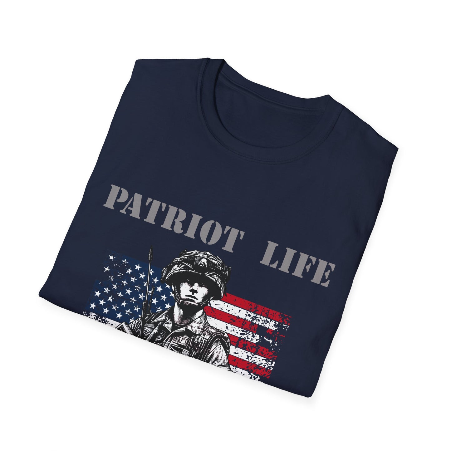 Patriot Life Unisex Softstyle T-Shirt - Celebrate Freedom & Honor Heroes