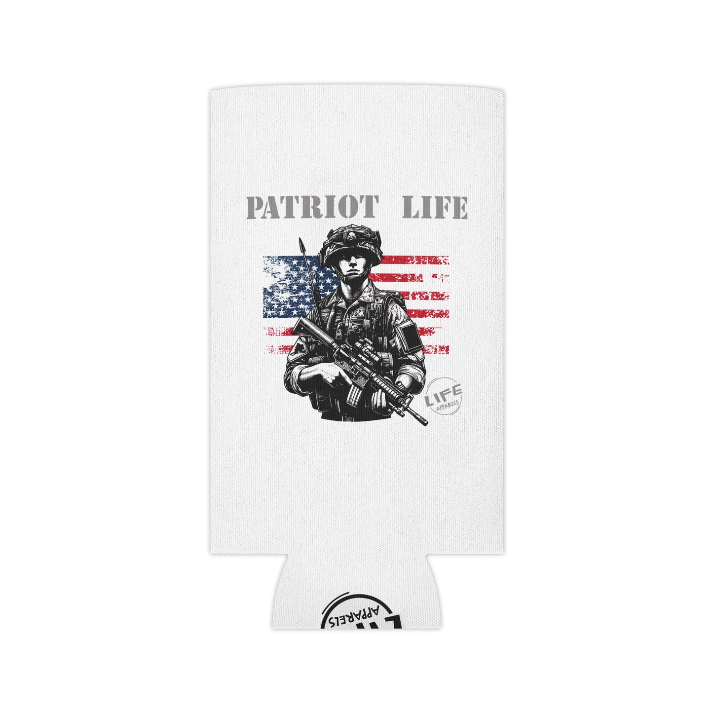 Patriot Life Can Cooler | Military-Themed Beverage Holder | Perfect for BBQs, Tailgates, and Patriotic Celebrations