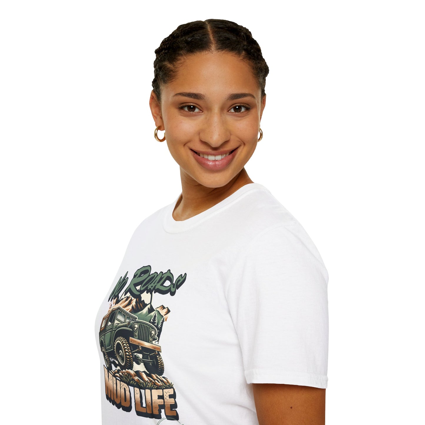 Mud Life Adventure Softstyle T-Shirt, Off-Roading Apparel, Outdoor Enthusiast Gift, Casual Wear, Adventure Loving Tee
