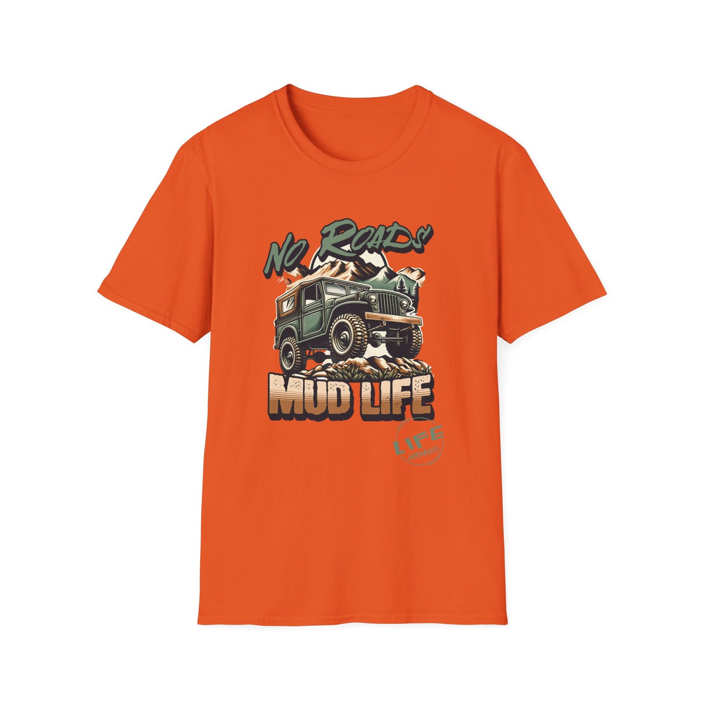 Mud Life Adventure Softstyle T-Shirt, Off-Roading Apparel, Outdoor Enthusiast Gift, Casual Wear, Adventure Loving Tee