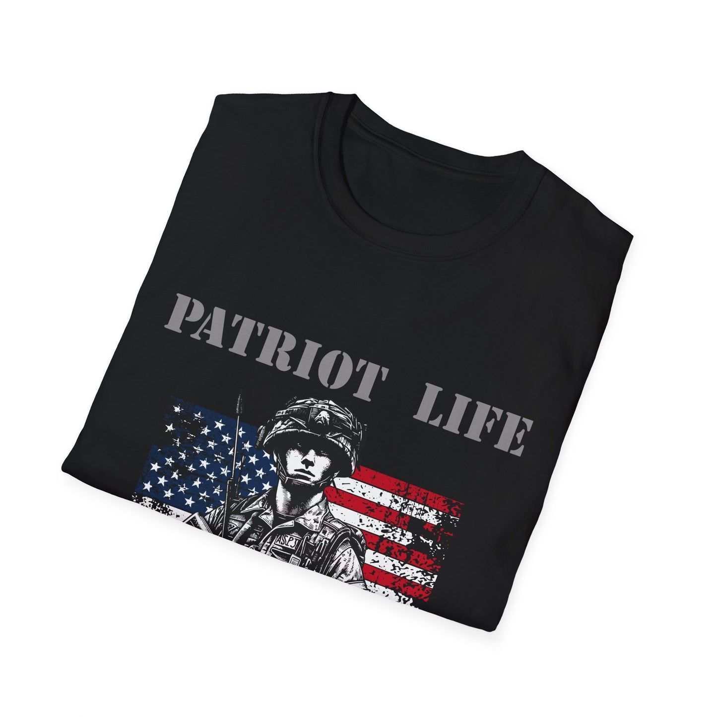 Patriot Life Unisex Softstyle T-Shirt - Celebrate Freedom & Honor Heroes