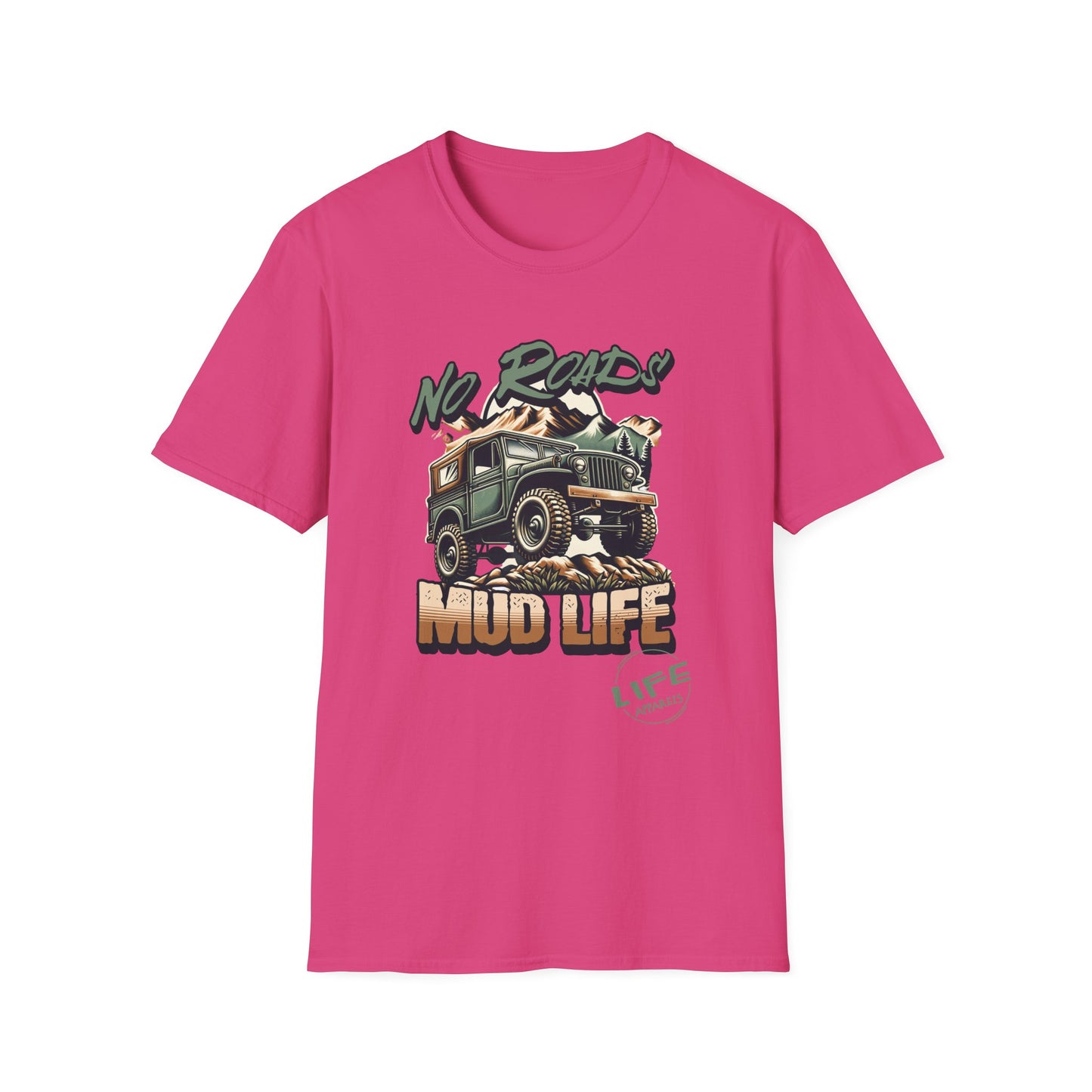 Mud Life Adventure Softstyle T-Shirt, Off-Roading Apparel, Outdoor Enthusiast Gift, Casual Wear, Adventure Loving Tee