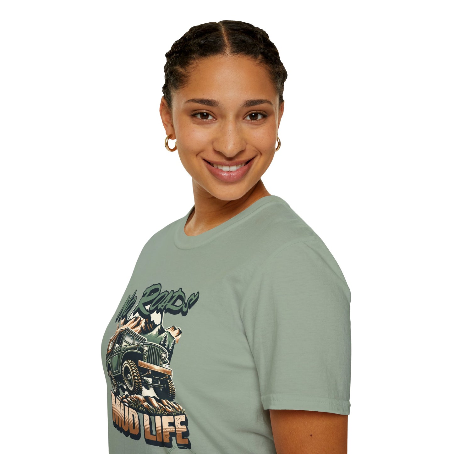 Mud Life Adventure Softstyle T-Shirt, Off-Roading Apparel, Outdoor Enthusiast Gift, Casual Wear, Adventure Loving Tee