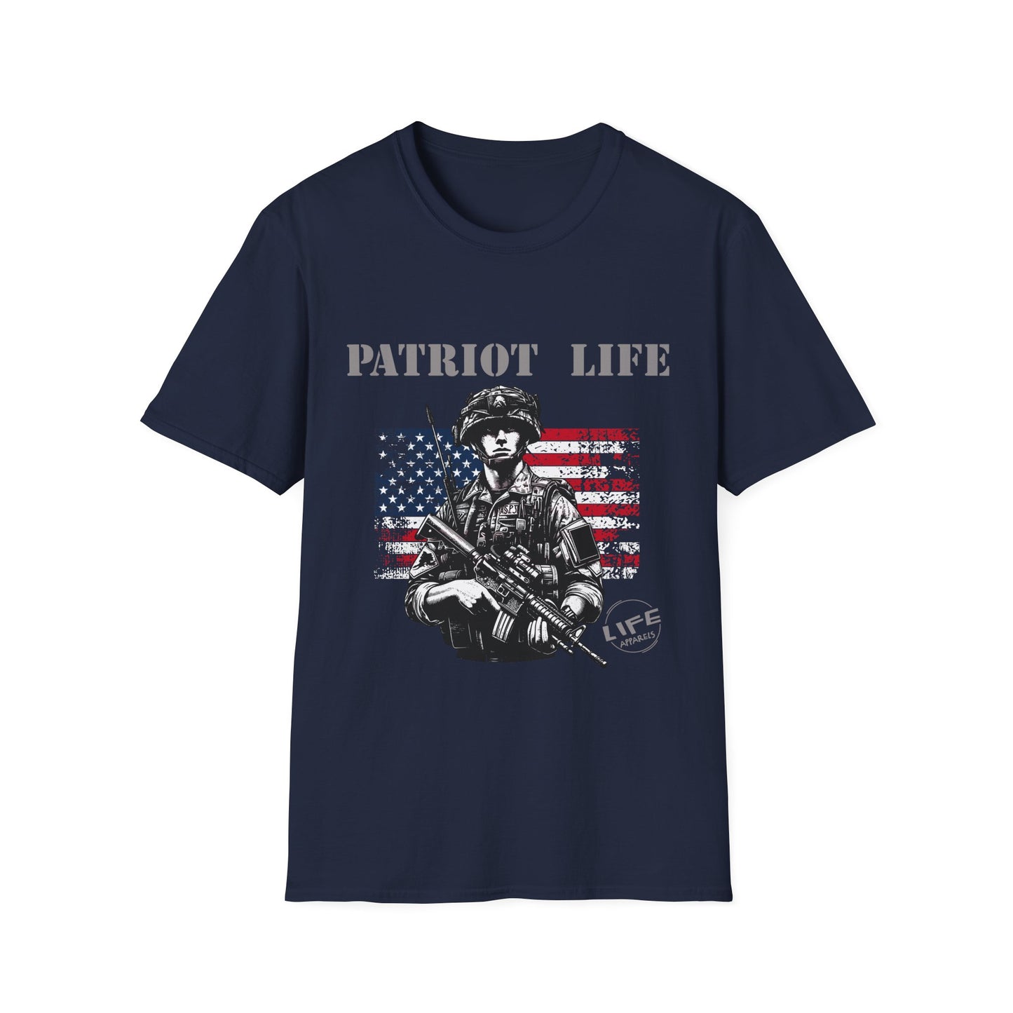 Patriot Life Unisex Softstyle T-Shirt - Celebrate Freedom & Honor Heroes