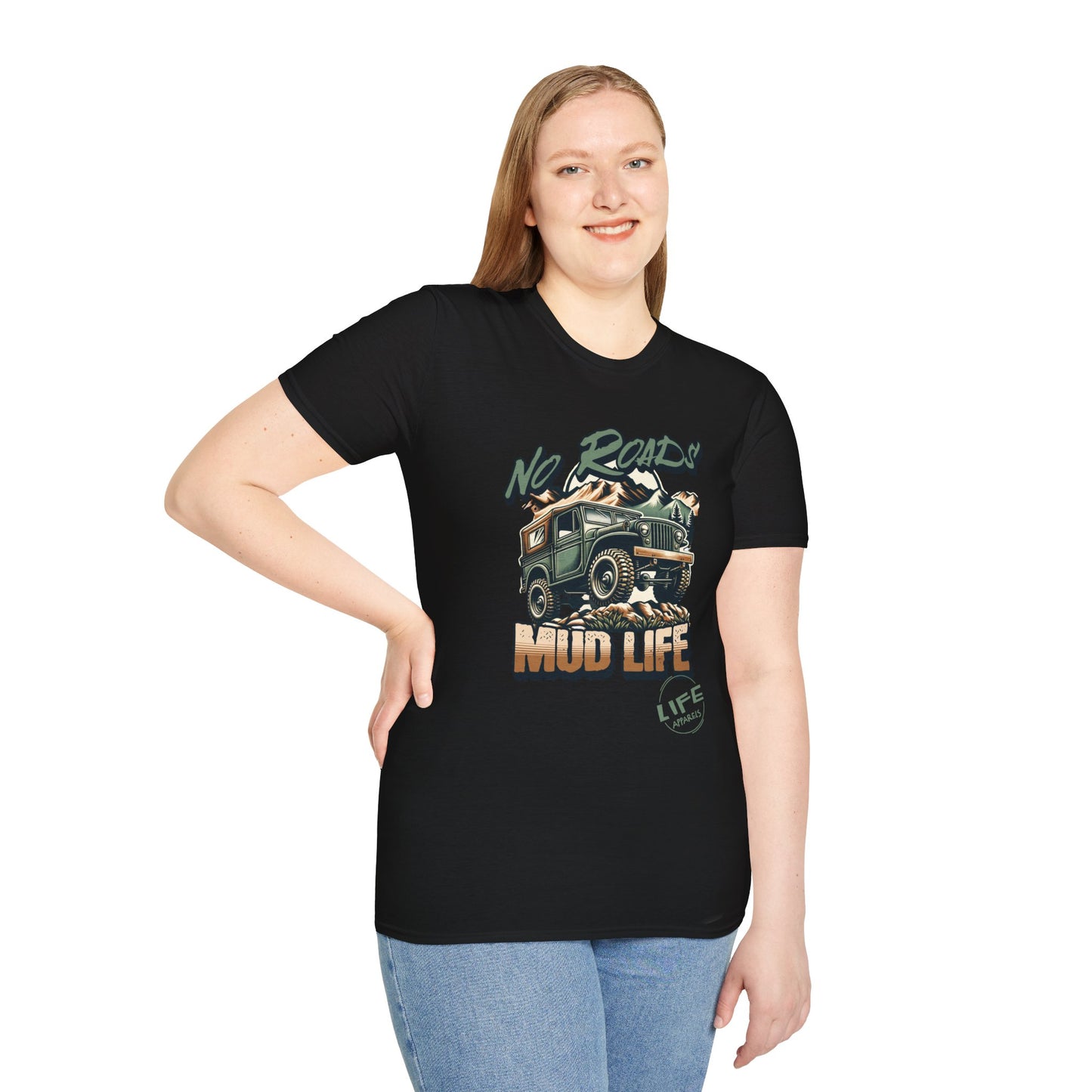 Mud Life Adventure Softstyle T-Shirt, Off-Roading Apparel, Outdoor Enthusiast Gift, Casual Wear, Adventure Loving Tee