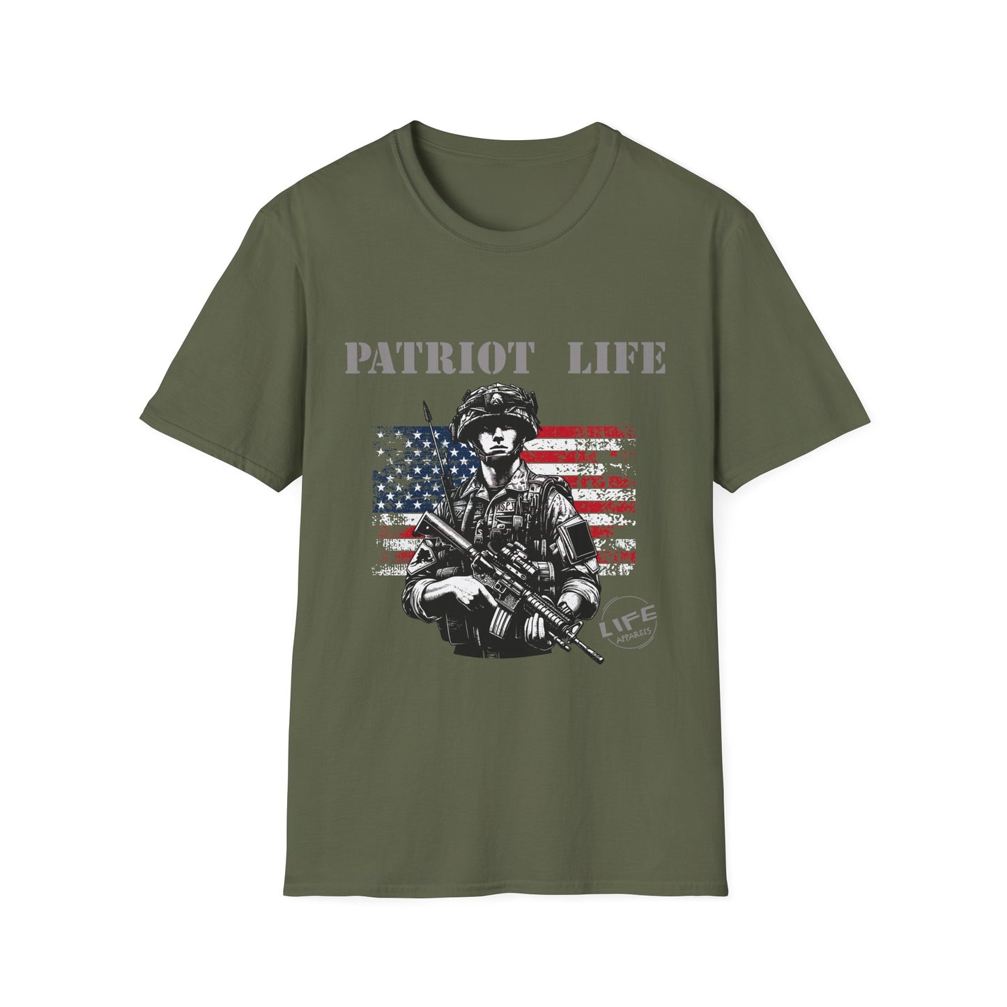 Patriot Life Unisex Softstyle T-Shirt - Celebrate Freedom & Honor Heroes