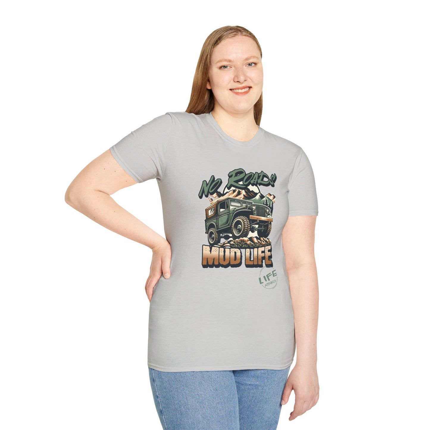 Mud Life Adventure Softstyle T-Shirt, Off-Roading Apparel, Outdoor Enthusiast Gift, Casual Wear, Adventure Loving Tee
