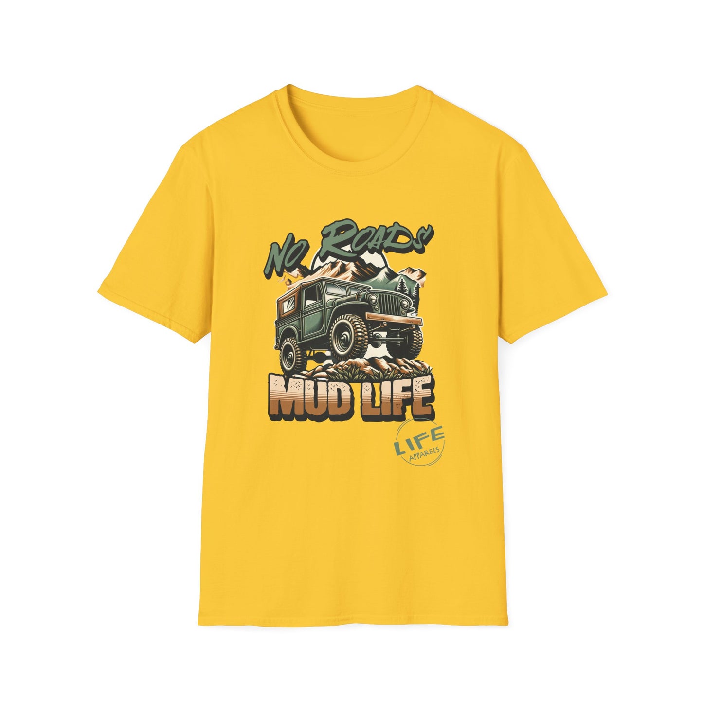 Mud Life Adventure Softstyle T-Shirt, Off-Roading Apparel, Outdoor Enthusiast Gift, Casual Wear, Adventure Loving Tee