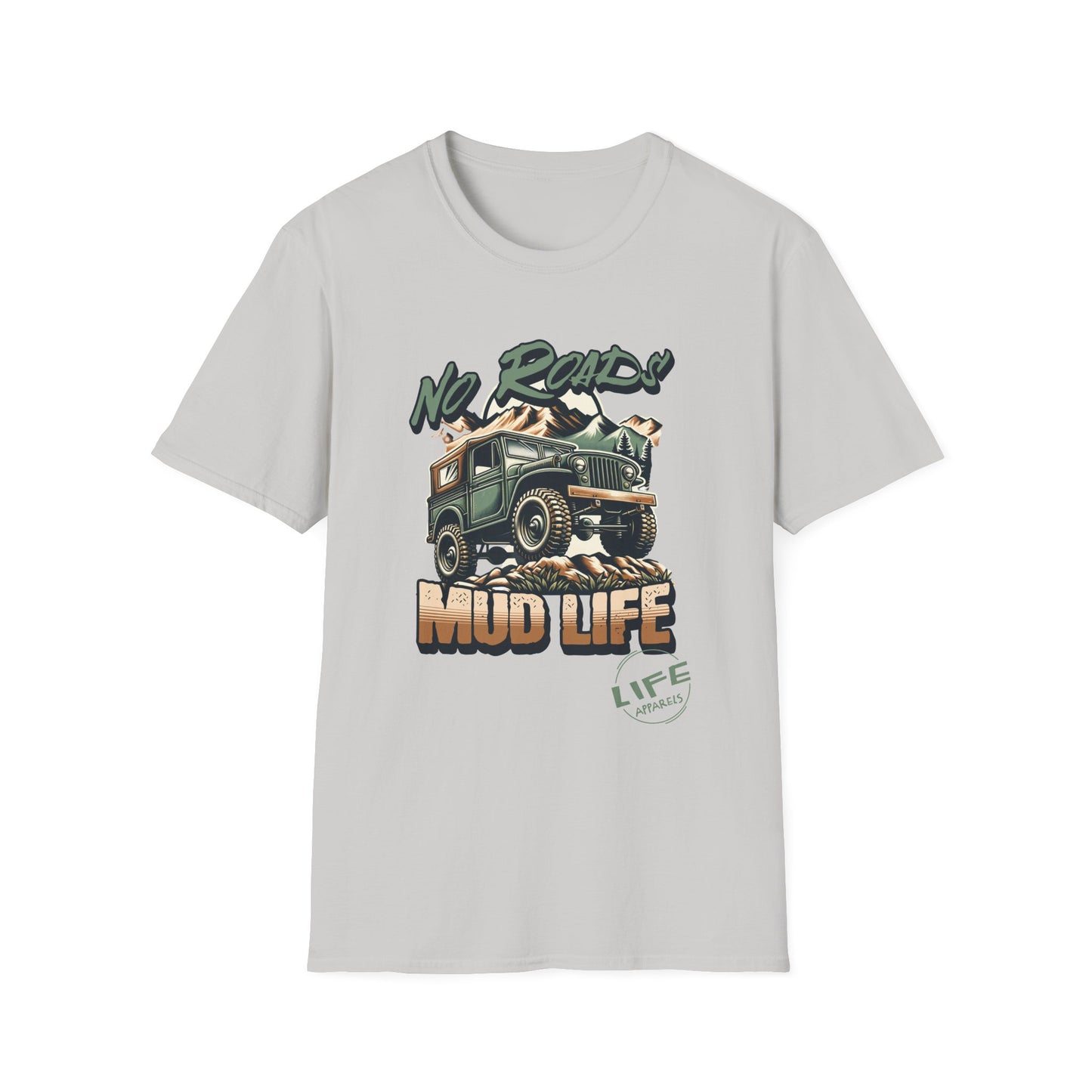 Mud Life Adventure Softstyle T-Shirt, Off-Roading Apparel, Outdoor Enthusiast Gift, Casual Wear, Adventure Loving Tee