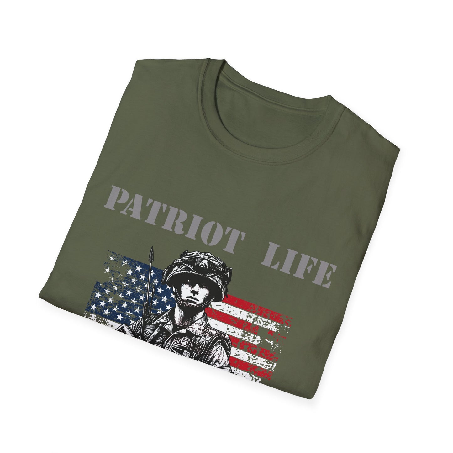 Patriot Life Unisex Softstyle T-Shirt - Celebrate Freedom & Honor Heroes