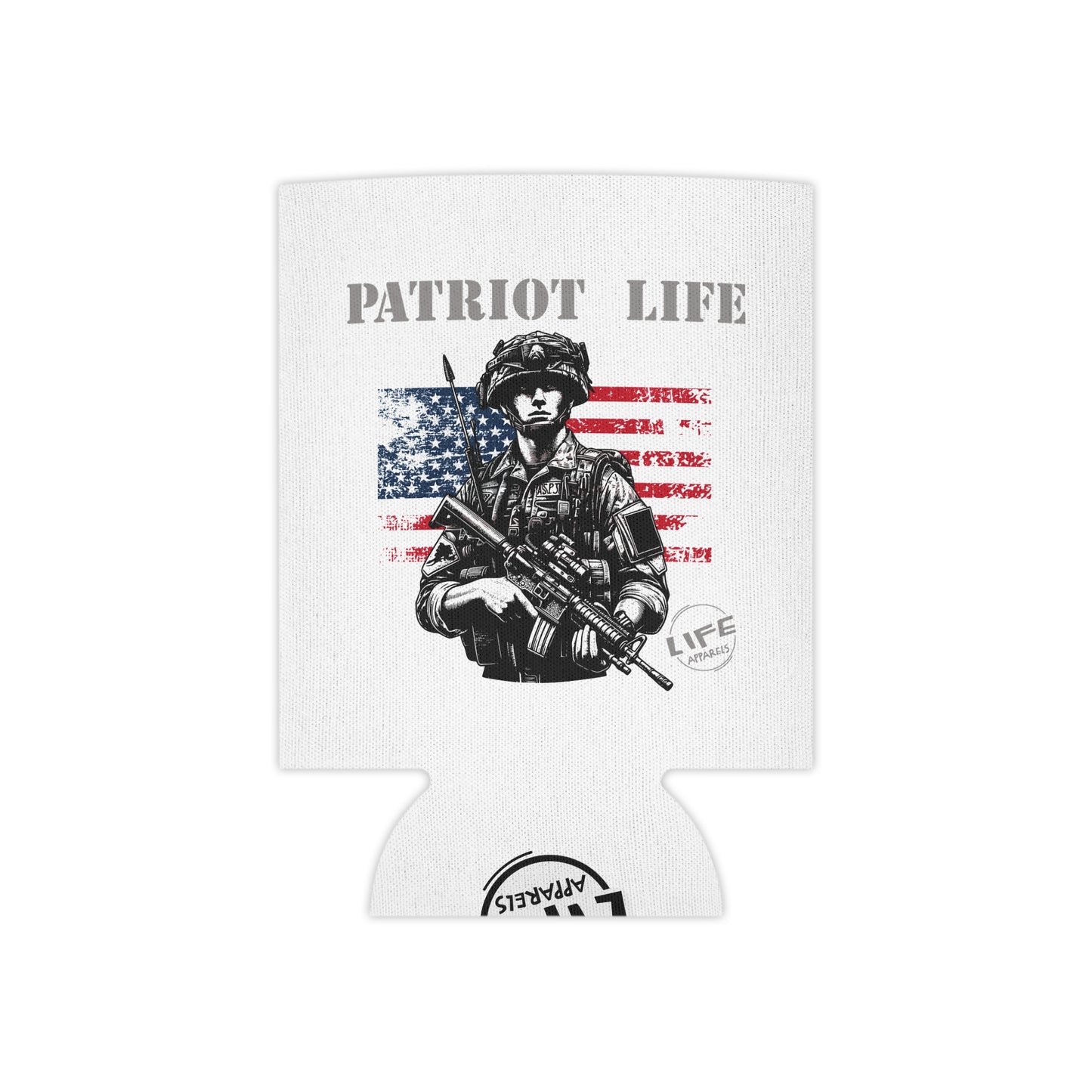 Patriot Life Can Cooler | Military-Themed Beverage Holder | Perfect for BBQs, Tailgates, and Patriotic Celebrations