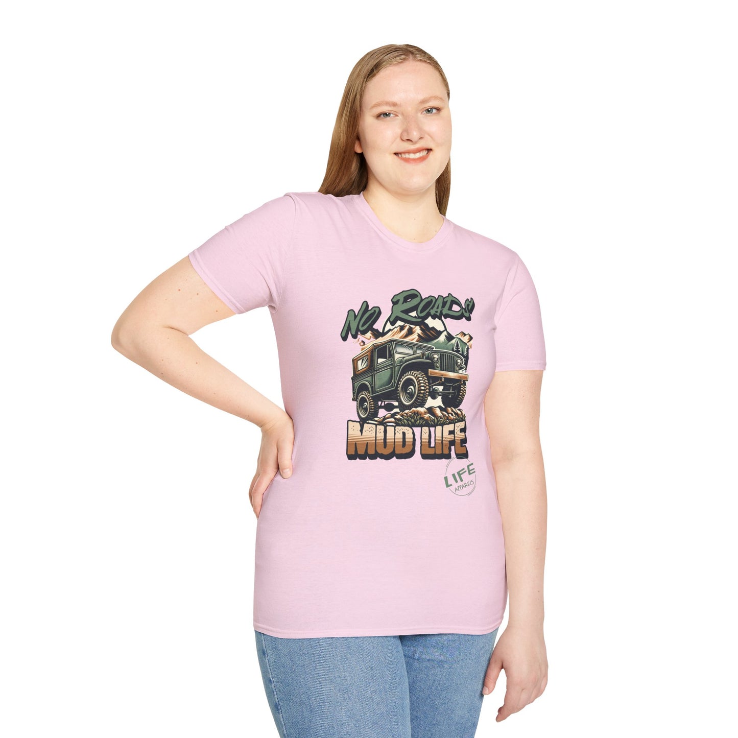 Mud Life Adventure Softstyle T-Shirt, Off-Roading Apparel, Outdoor Enthusiast Gift, Casual Wear, Adventure Loving Tee