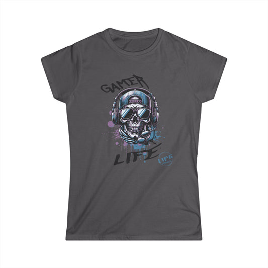 Gamer Life Women's Tee - Trendy Gaming Shirt, Casual Apparel for Gamers, Gift for Gamer Girls, Perfect for Birthdays or Holidays