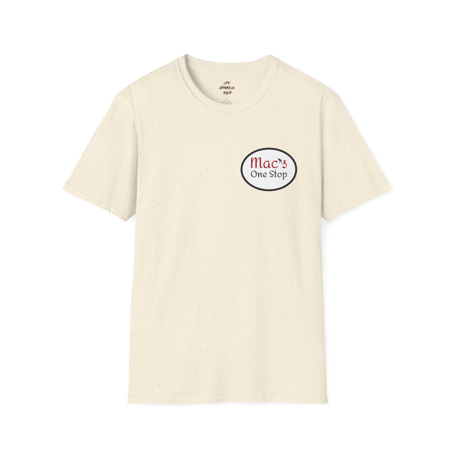 Mac's One Stop Softstyle T-Shirt - Perfect for Fishing Enthusiasts and Outdoor Adventures