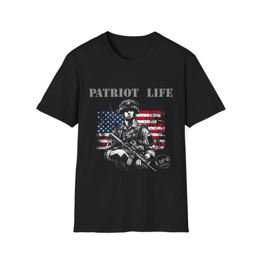 Patriot Life Unisex Softstyle T-Shirt - Celebrate Freedom & Honor Heroes