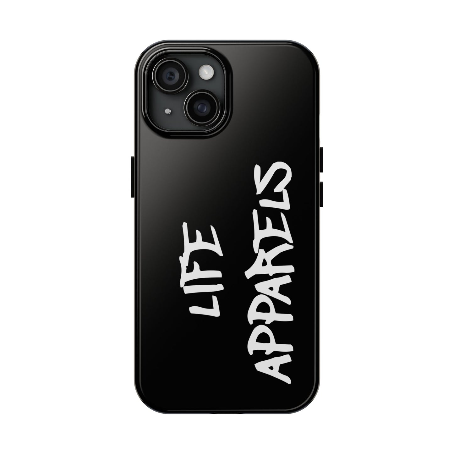 Stylish Tough Phone Case with 'Life Apparels' Design – Durable and Trendy Protection