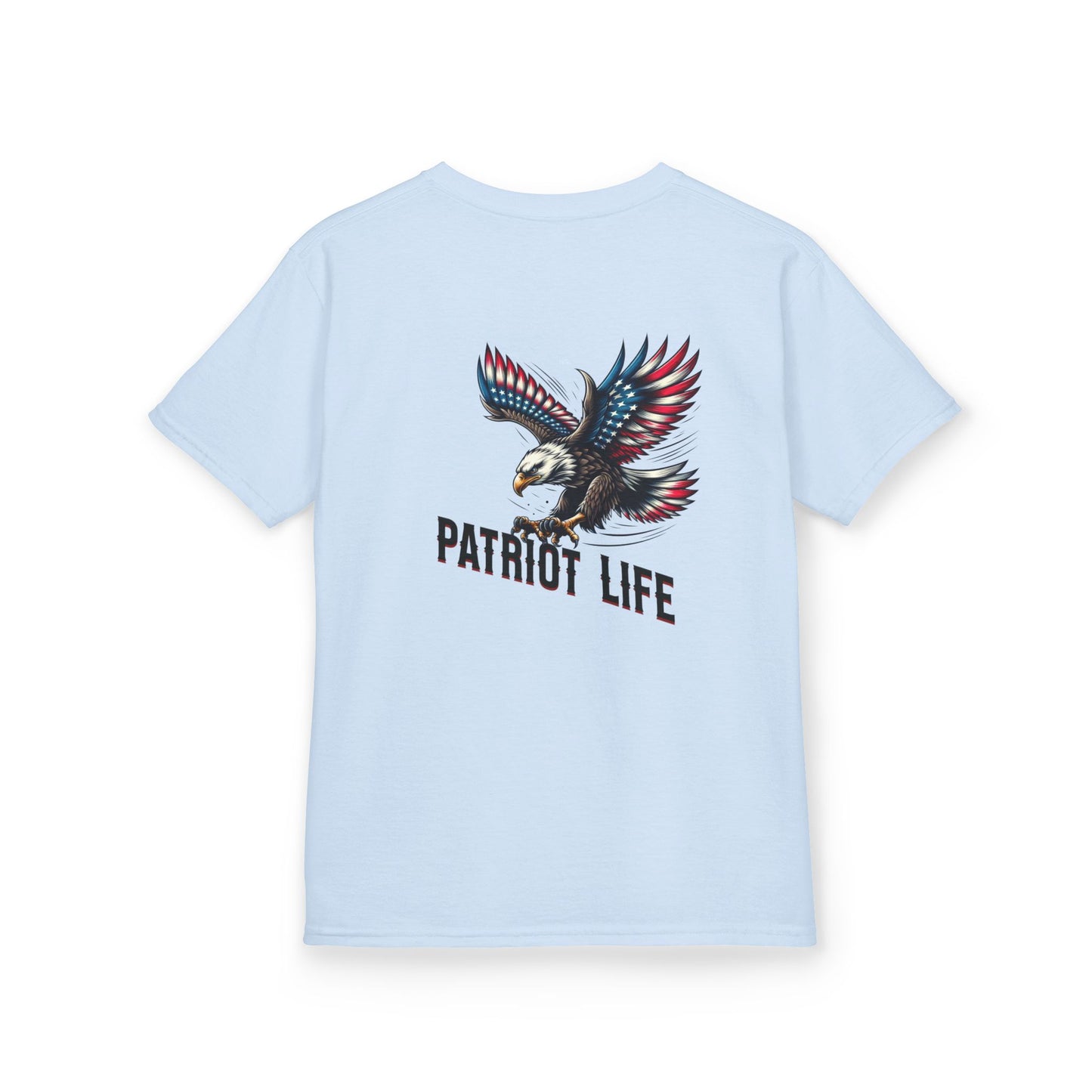 Kids Patriot Life Tee - White Heavy Cotton T-Shirt for Young American Adventurers