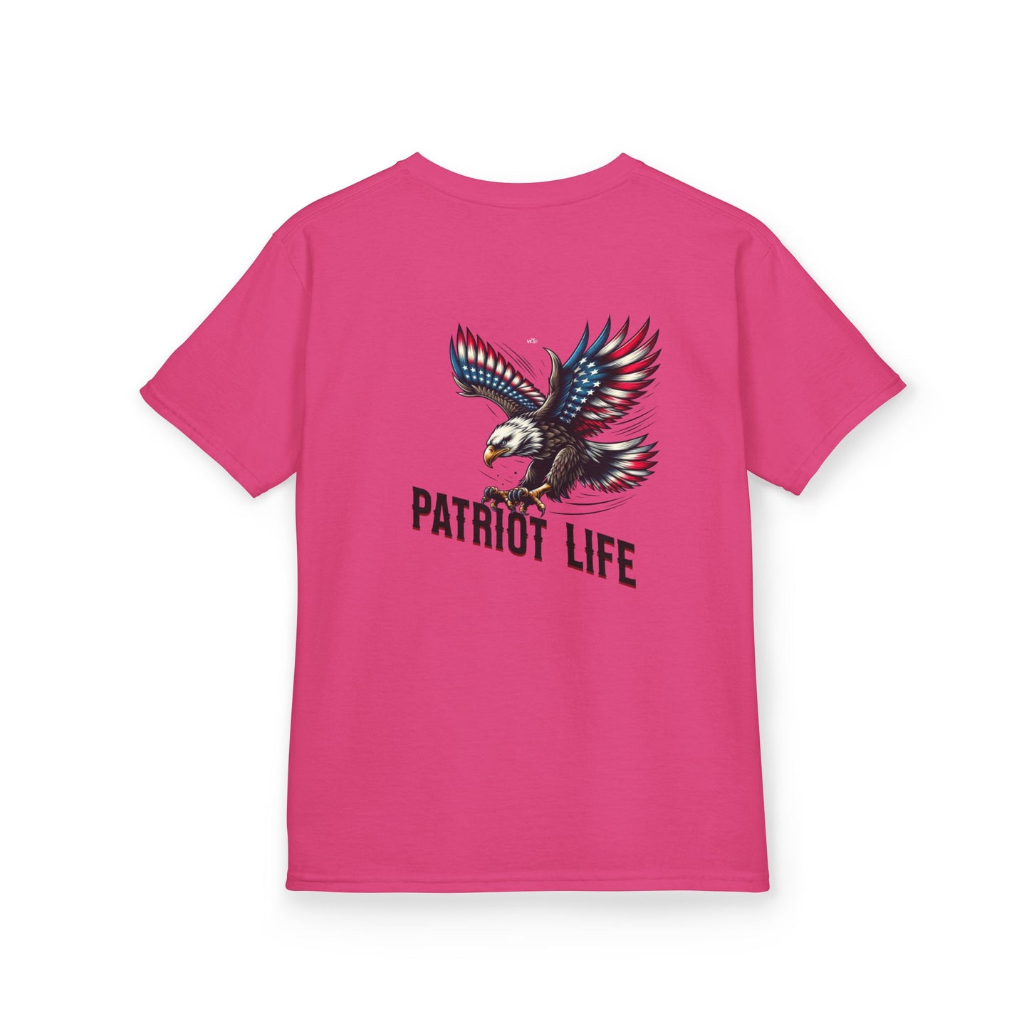 Kids Patriot Life Tee - White Heavy Cotton T-Shirt for Young American Adventurers