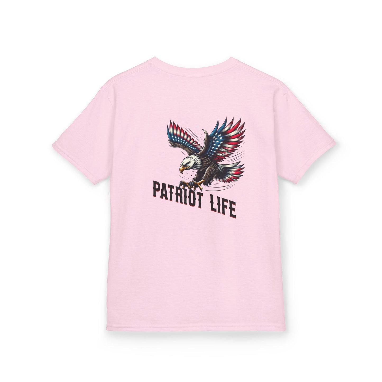 Kids Patriot Life Tee - White Heavy Cotton T-Shirt for Young American Adventurers