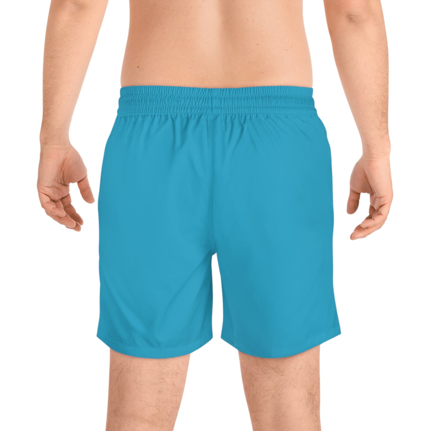 Men's Stylish Swim Shorts - 'LIFE APPARELS' Print, Perfect for Beach Days