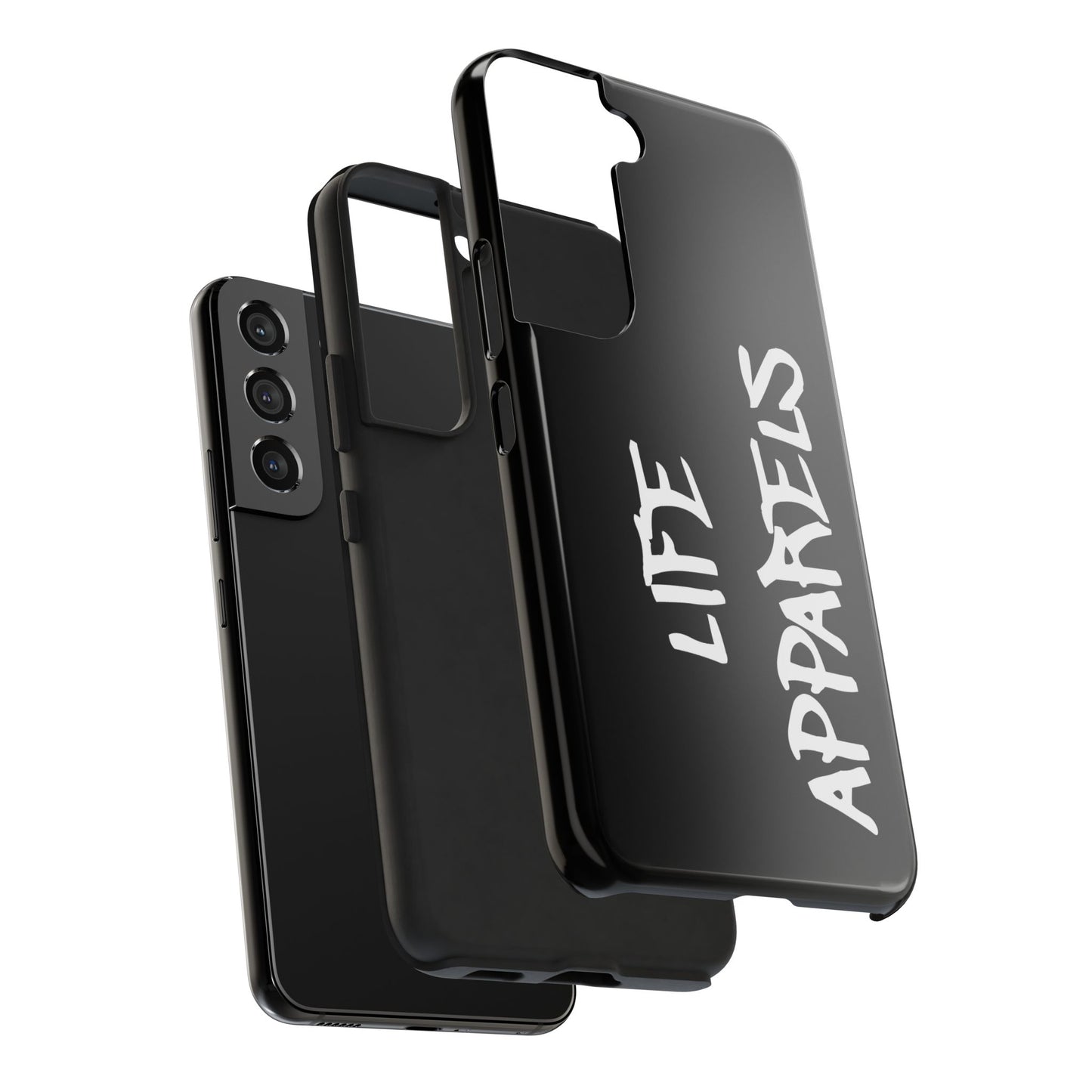 Stylish Tough Phone Case with 'Life Apparels' Design – Durable and Trendy Protection