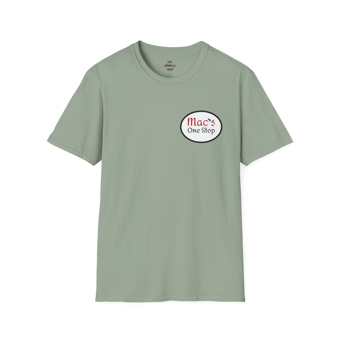 Mac's One Stop Softstyle T-Shirt - Perfect for Fishing Enthusiasts and Outdoor Adventures