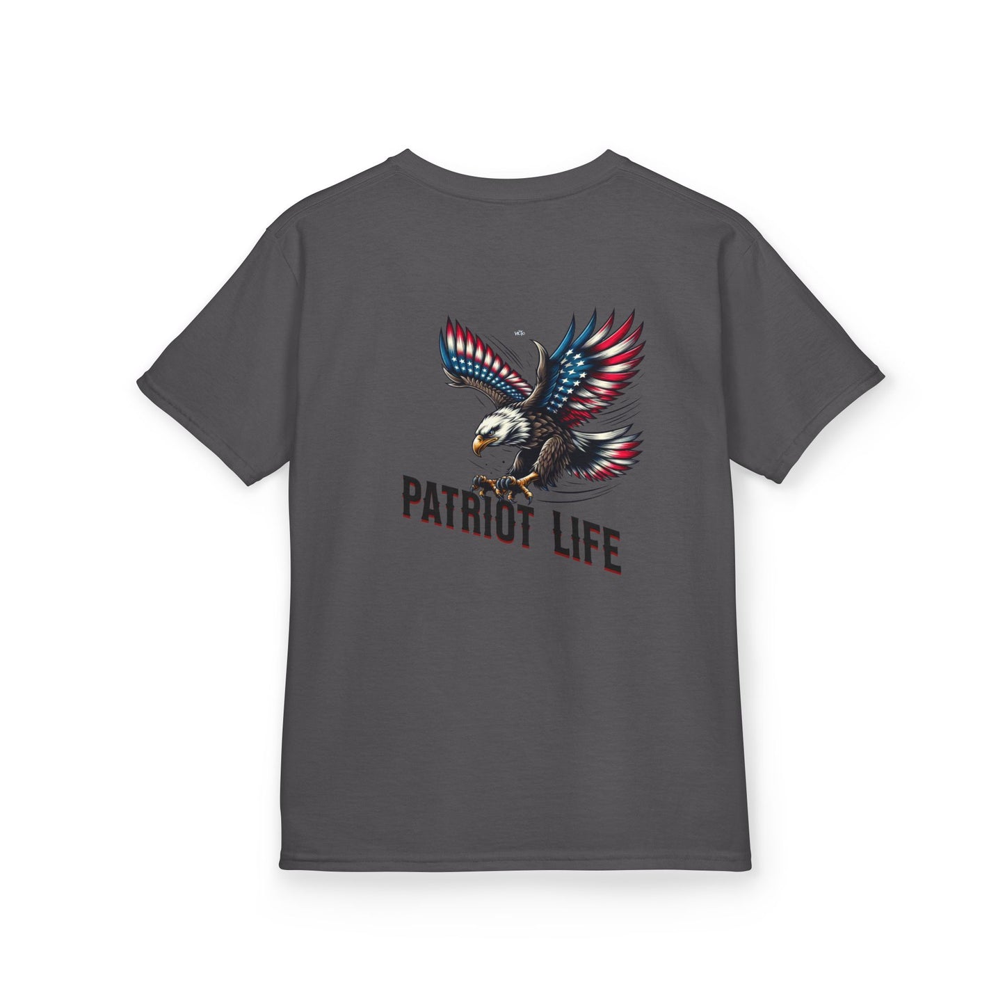 Kids Patriot Life Tee - White Heavy Cotton T-Shirt for Young American Adventurers