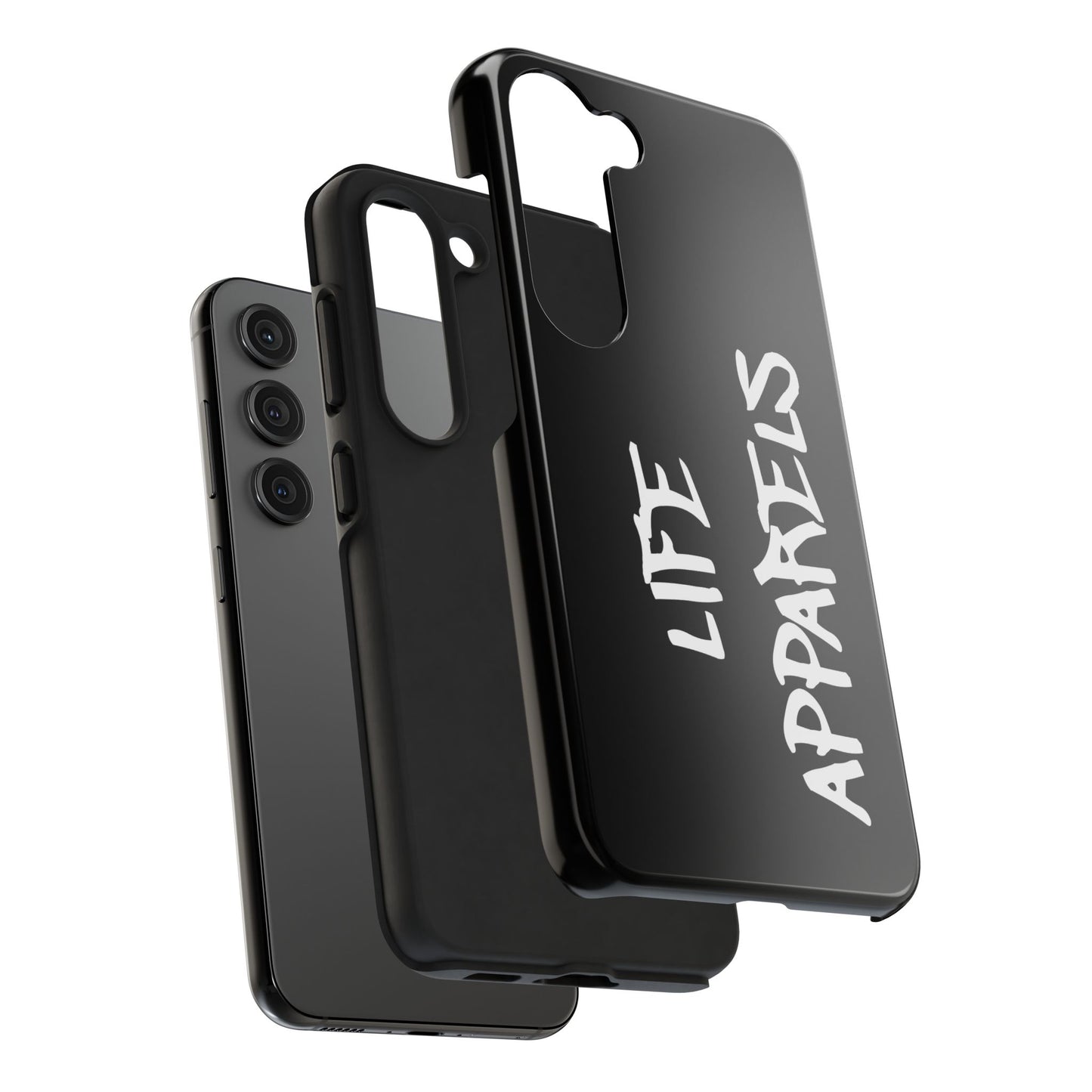 Stylish Tough Phone Case with 'Life Apparels' Design – Durable and Trendy Protection