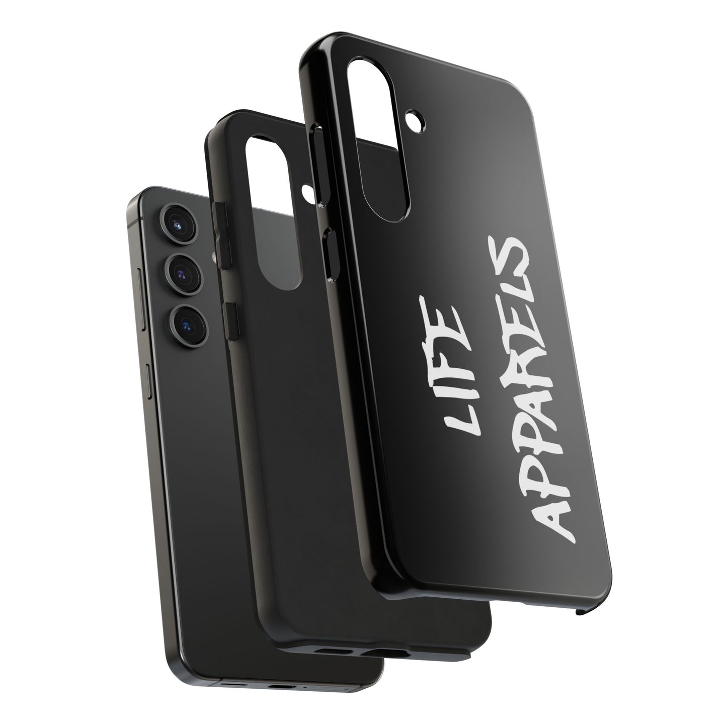 Stylish Tough Phone Case with 'Life Apparels' Design – Durable and Trendy Protection