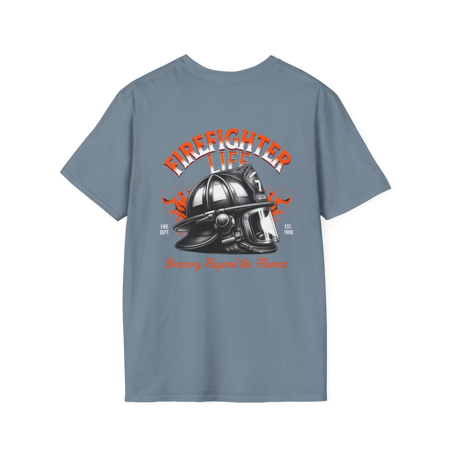 Firefighter Life Softstyle T-Shirt - Bravery Beyond the Flames