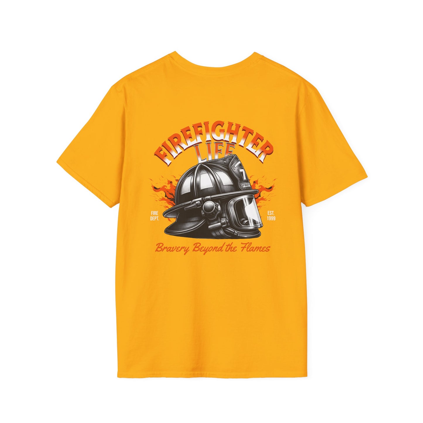 Firefighter Life Softstyle T-Shirt - Bravery Beyond the Flames