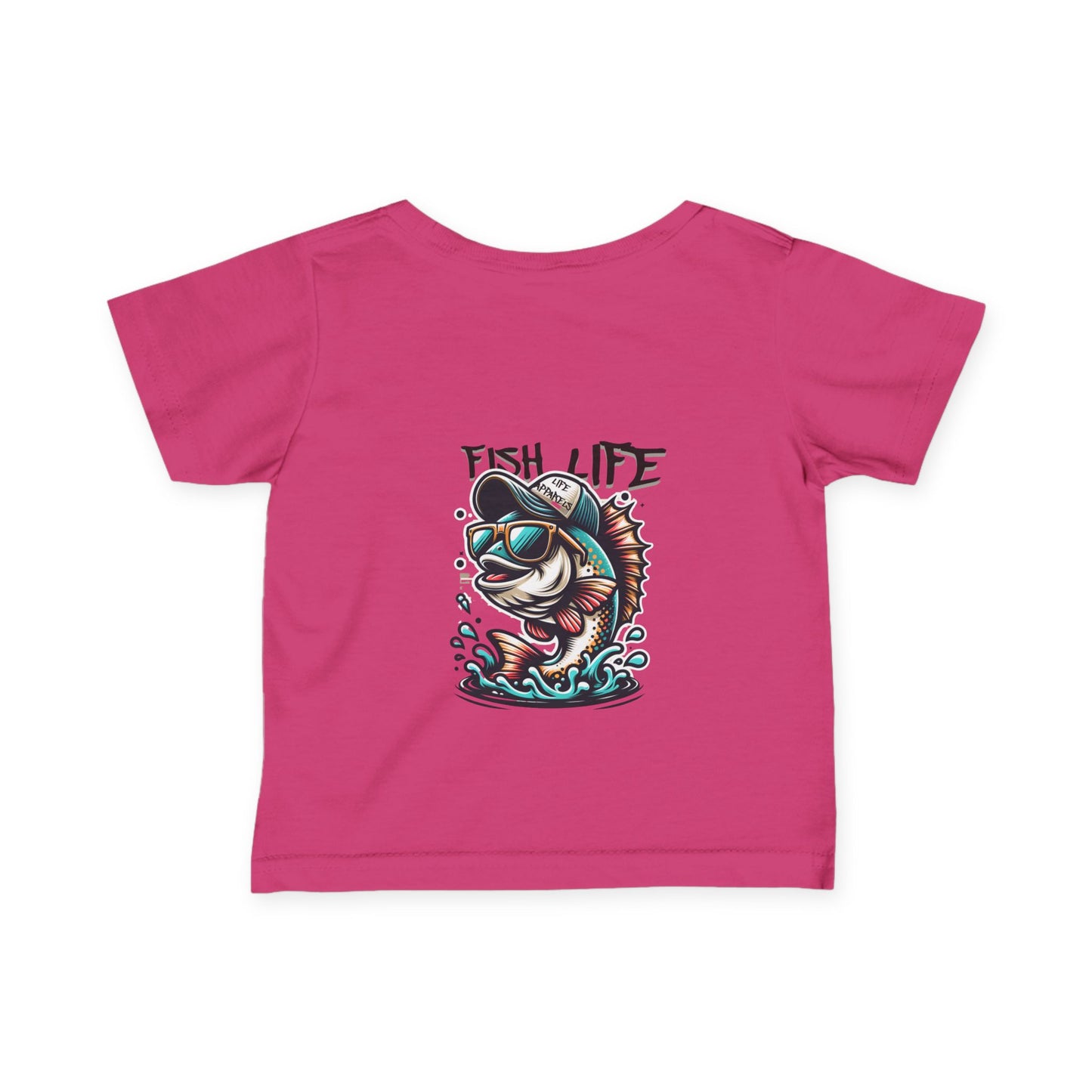 Cute Infant Tee with 'Fish Life' Design - Perfect for Little Anglers