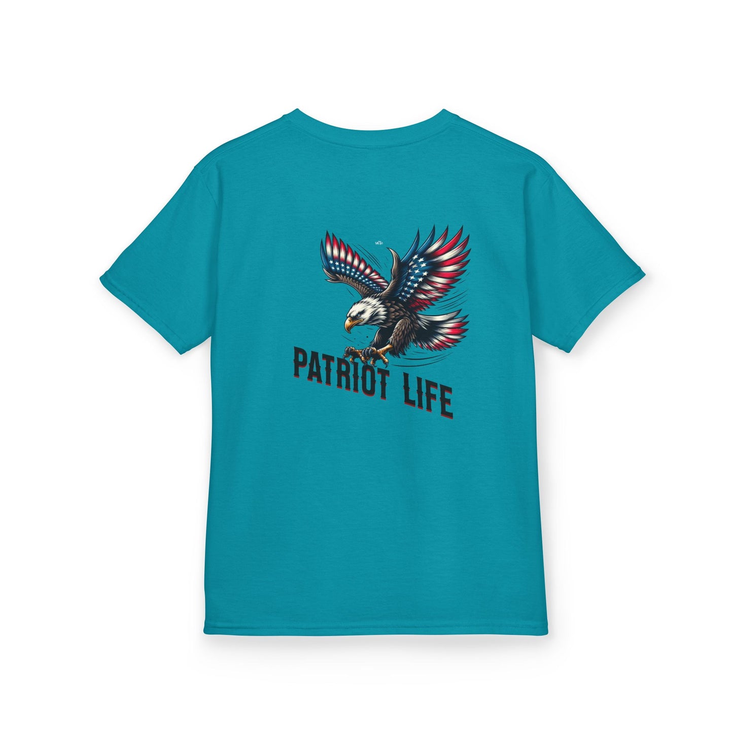 Kids Patriot Life Tee - White Heavy Cotton T-Shirt for Young American Adventurers