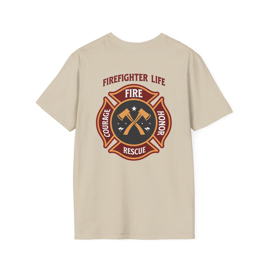 Firefighter Life Softstyle T-Shirt - Courage, Honor, Rescue