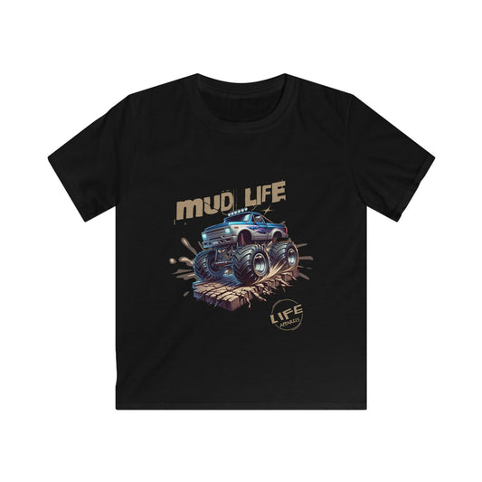 Kids Mud Life Tee, Fun Graphic T-Shirt for Boys, Perfect for Birthday Gifts, Outdoor Adventures, Off-Road Enthusiasts, Cool Kids Apparel
