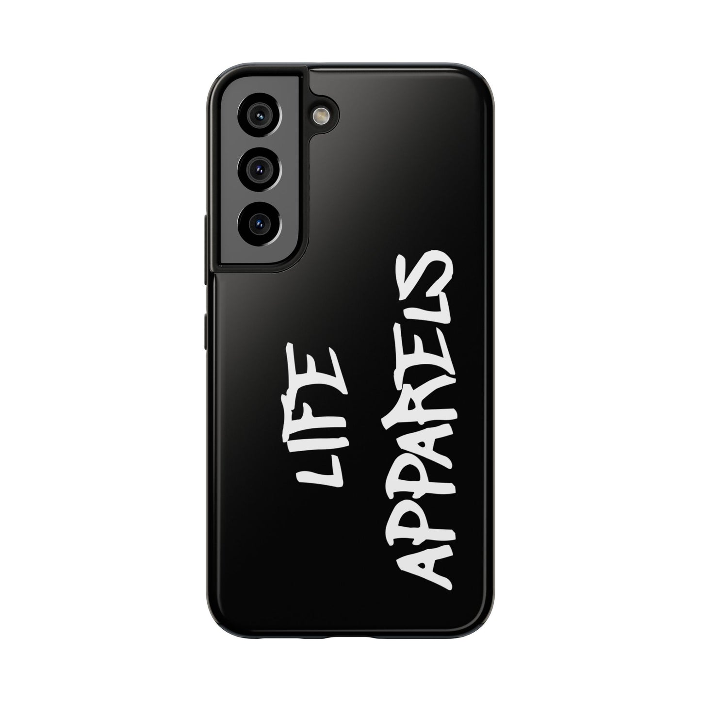 Stylish Tough Phone Case with 'Life Apparels' Design – Durable and Trendy Protection