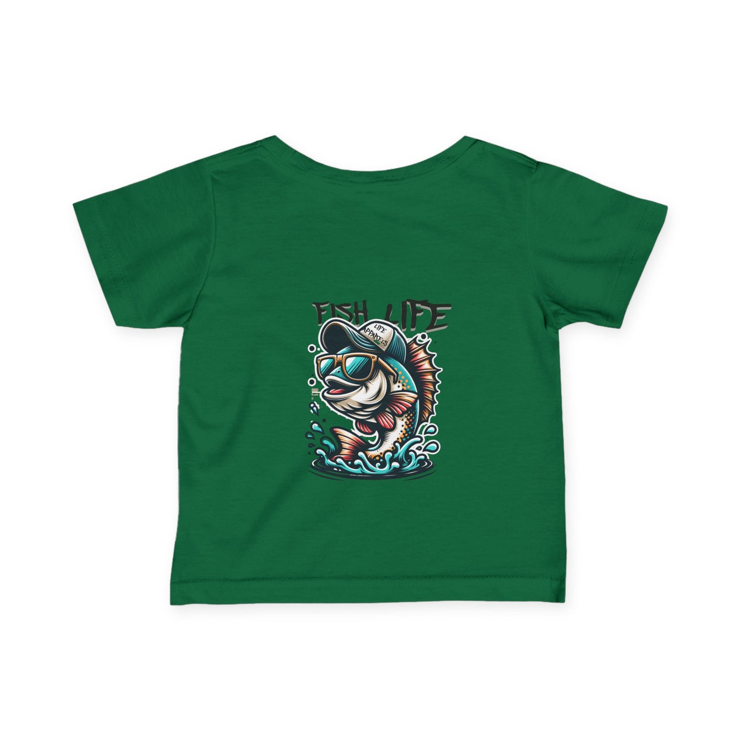 Cute Infant Tee with 'Fish Life' Design - Perfect for Little Anglers