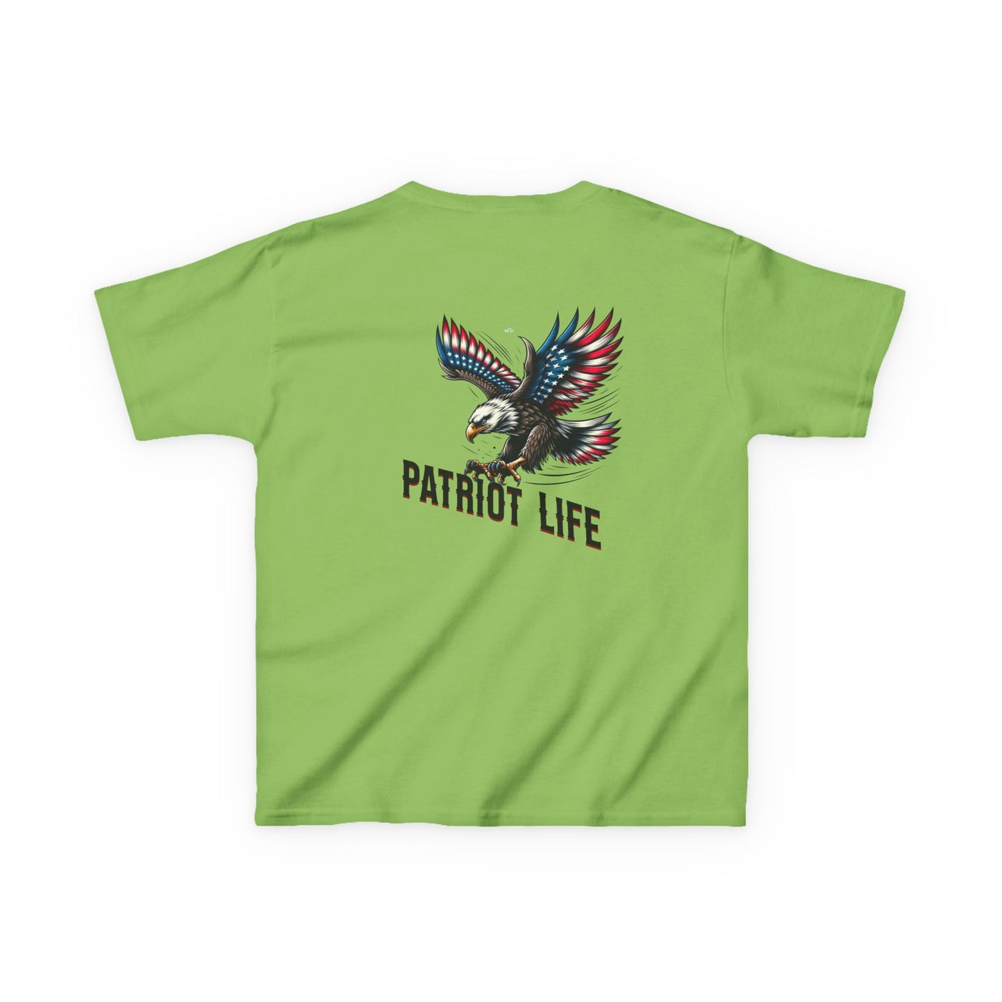 Kids Patriot Life Tee - White Heavy Cotton T-Shirt for Young American Adventurers