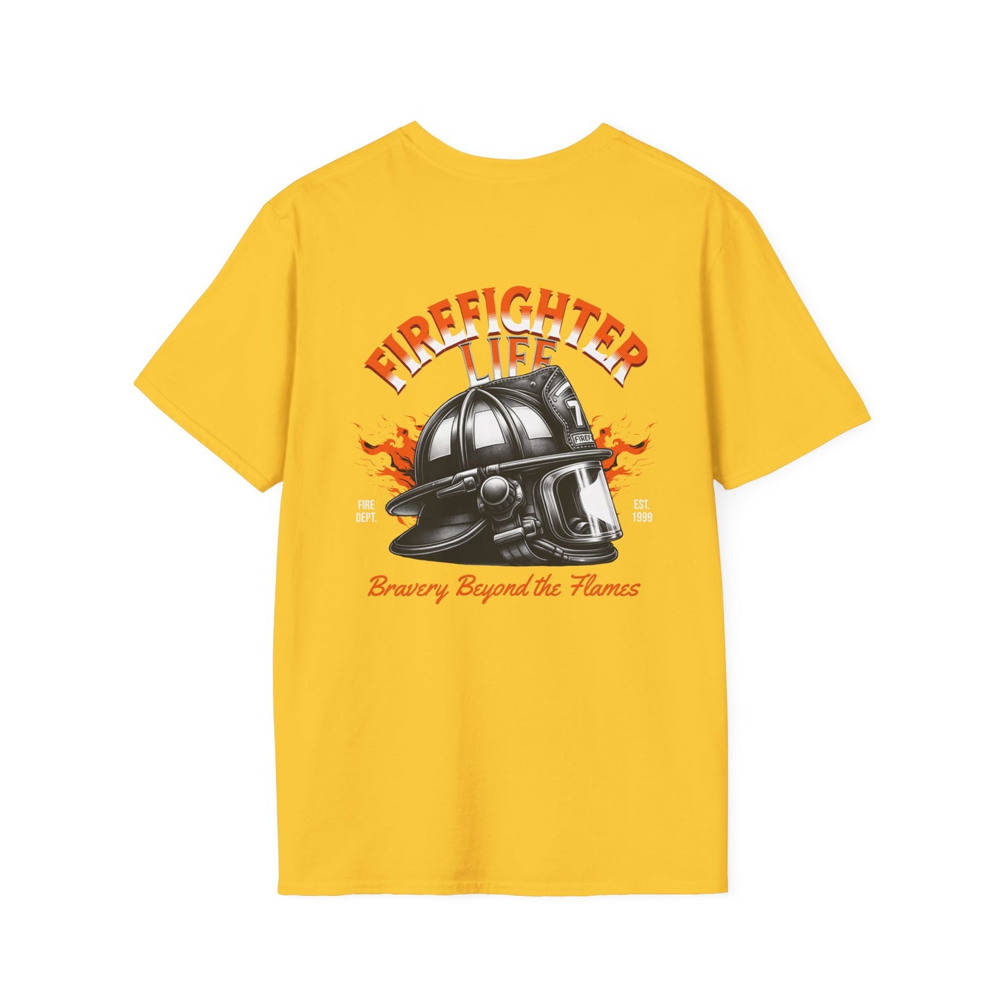 Firefighter Life Softstyle T-Shirt - Bravery Beyond the Flames