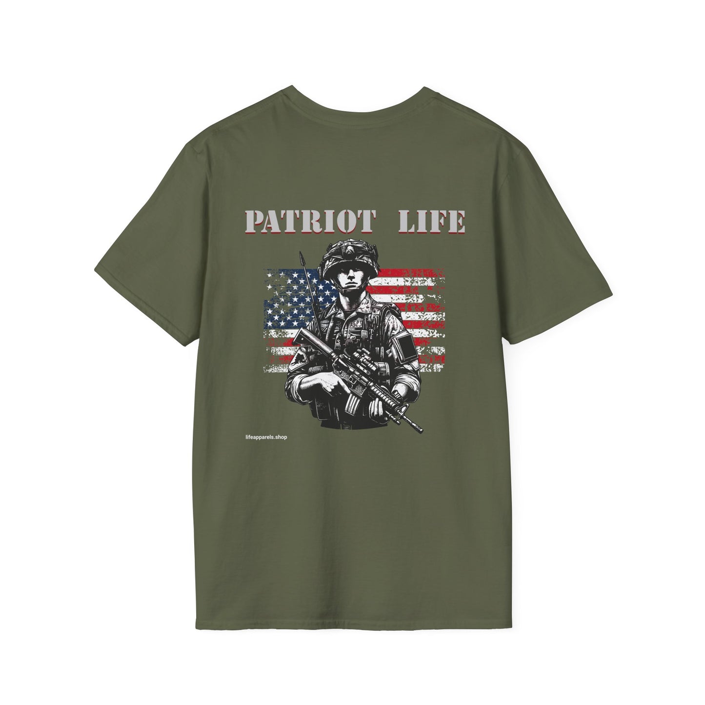 Patriot Life Unisex Softstyle T-Shirt - Celebrate Freedom & Honor Heroes