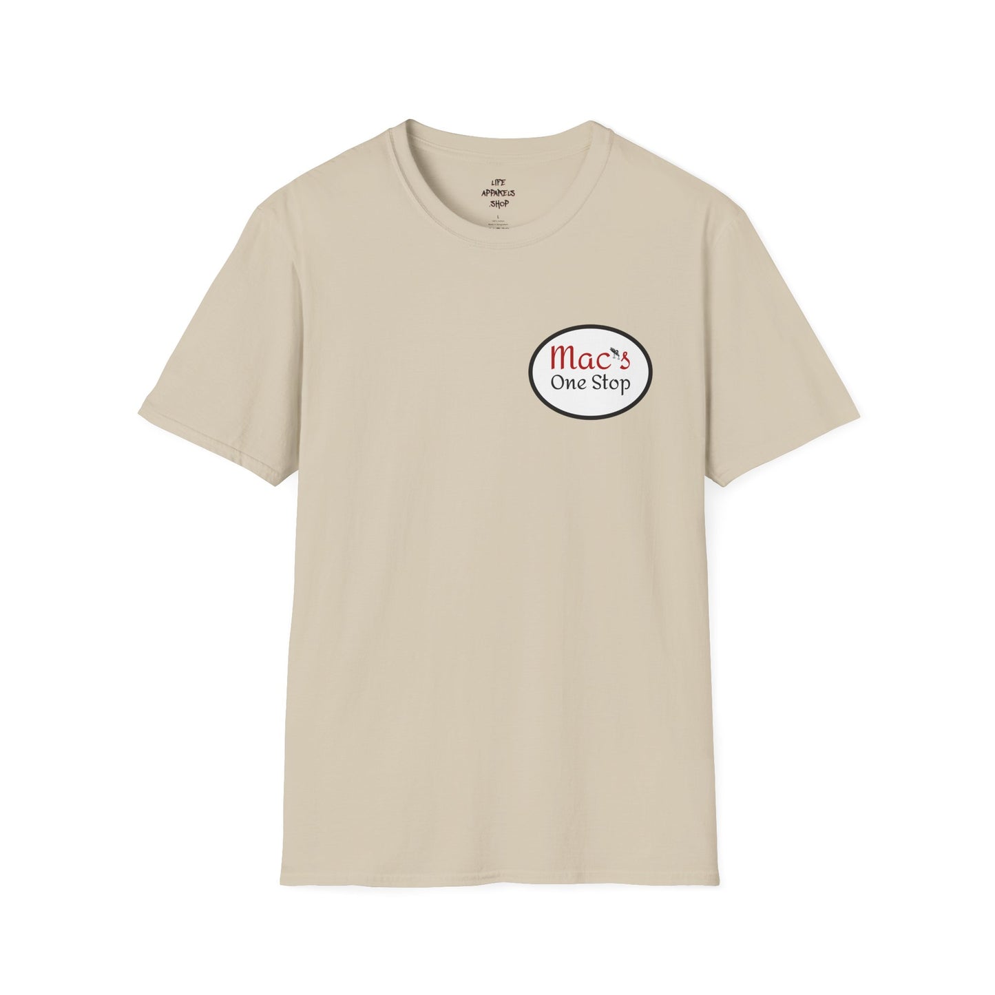 Mac's One Stop Softstyle T-Shirt - Perfect for Fishing Enthusiasts and Outdoor Adventures