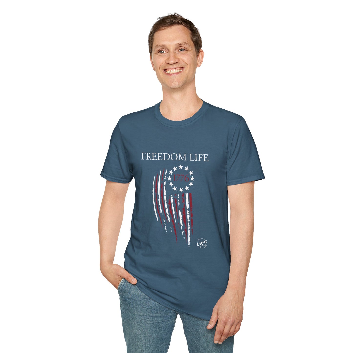 Freedom Life Graphic T-Shirt, Patriotic Apparel, Freedom Tee, Independence Day Gift, 4th of July Celebration, Freedom LIfe Shirt