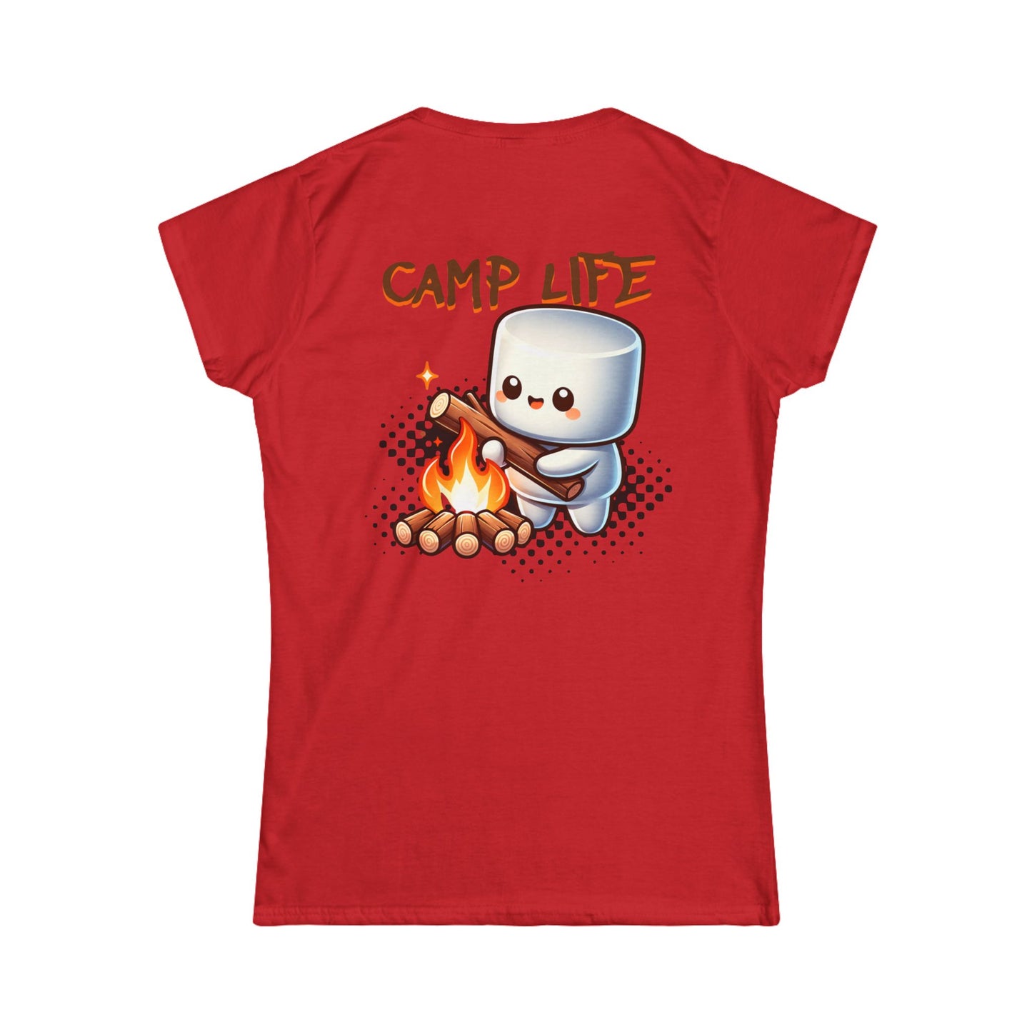 Camp Life Women's Softstyle Tee - Fun Outdoor Graphic Tee for Nature Lovers