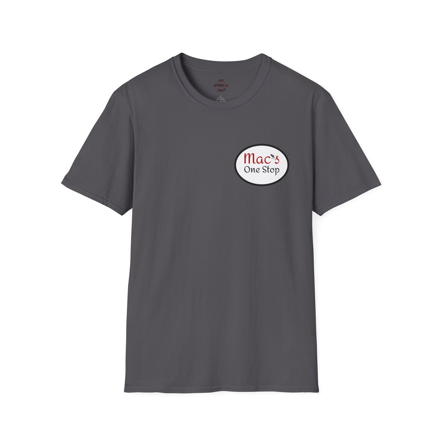 Mac's One Stop Softstyle T-Shirt - Perfect for Fishing Enthusiasts and Outdoor Adventures