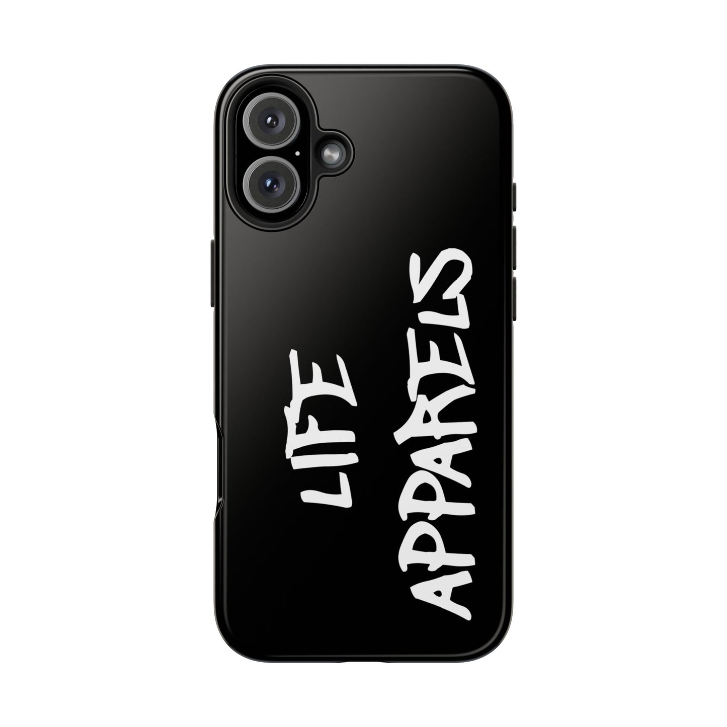 Stylish Tough Phone Case with 'Life Apparels' Design – Durable and Trendy Protection