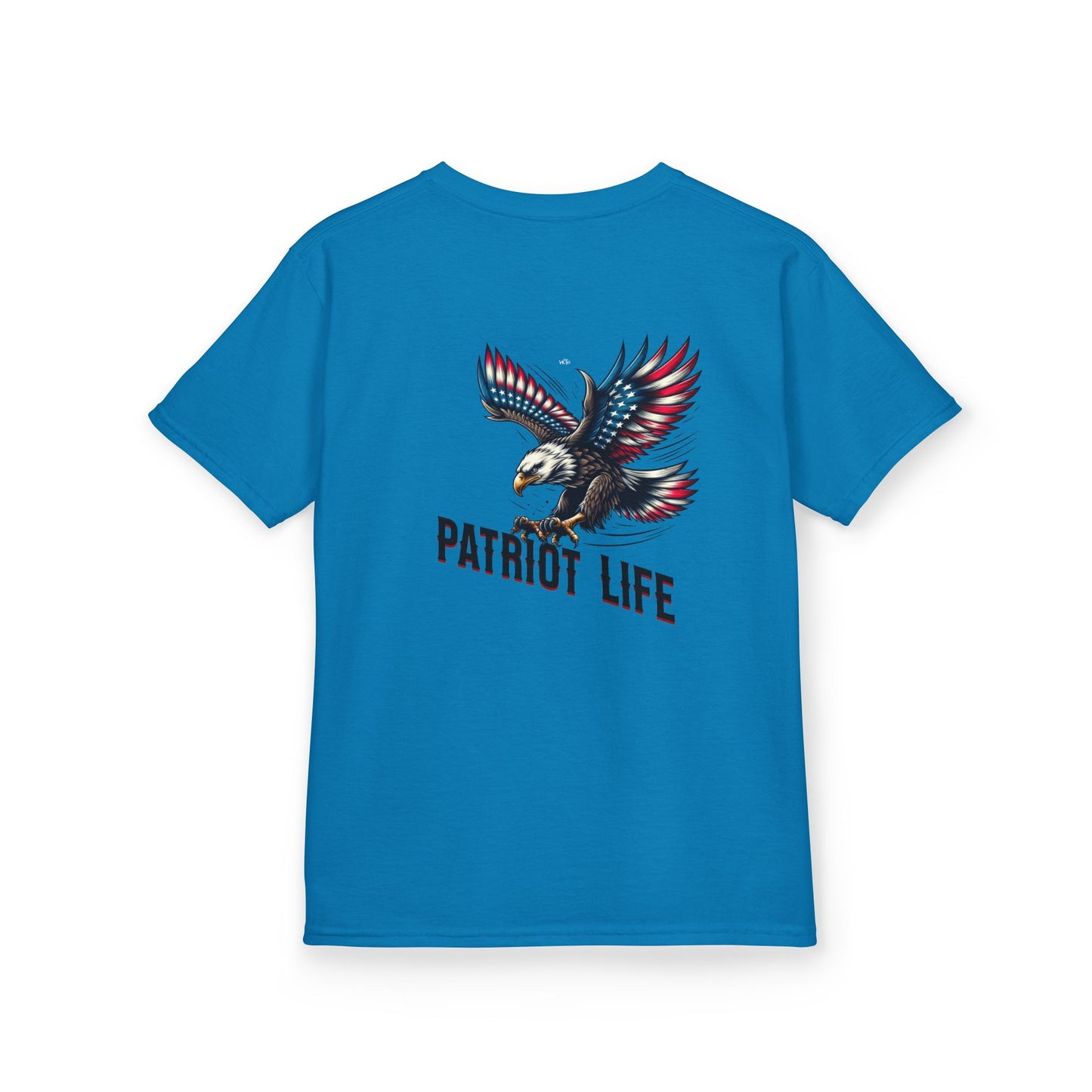 Kids Patriot Life Tee - White Heavy Cotton T-Shirt for Young American Adventurers