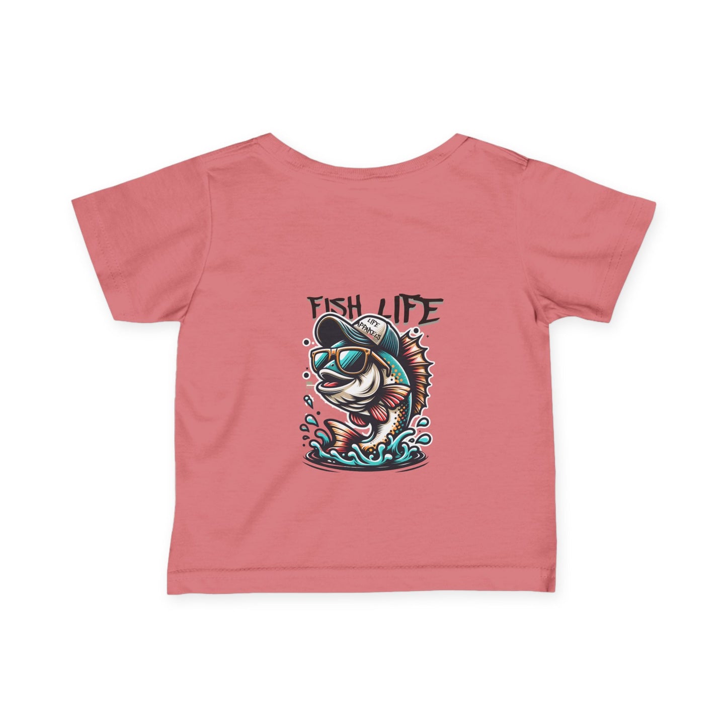 Cute Infant Tee with 'Fish Life' Design - Perfect for Little Anglers