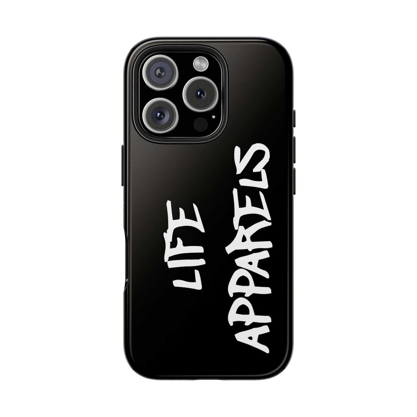 Stylish Tough Phone Case with 'Life Apparels' Design – Durable and Trendy Protection